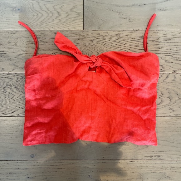 Mara Hoffman Nan Tie Front Crop Top size 6 #sustainable #deadstock - Picture 4 of 5